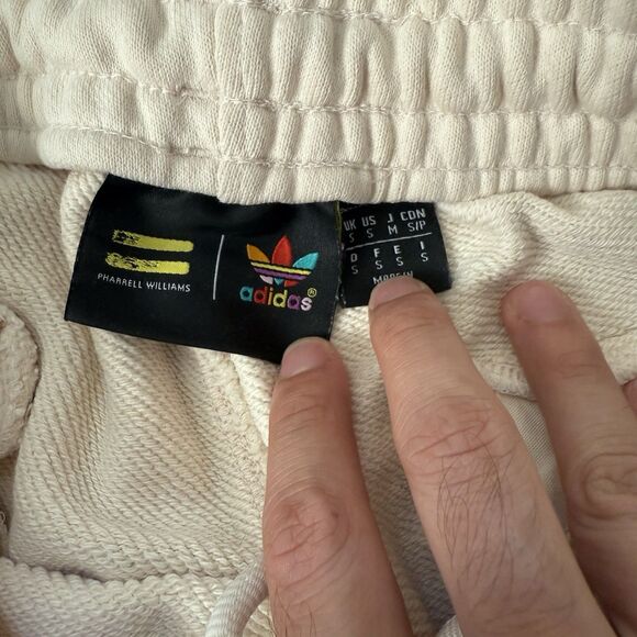 Adidas Pharrell Human Race Cream Heavyweight Sweatpants Size Small Men's Cuffed - Picture 3 of 10